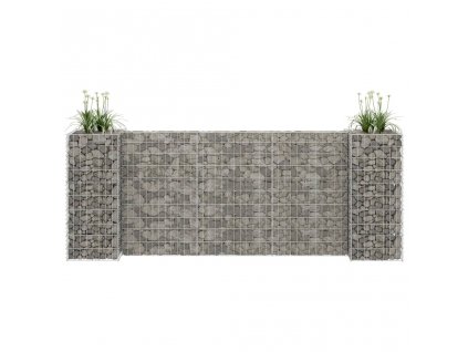 Gabionový truhlík ve tvaru písmene H ocelový drát 260x40x100 cm