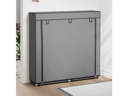 Botník s potahem šedý 115 x 28 x 110 cm textil 282434