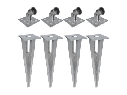 Držáky pro plotové vzpěry 4 ks ocel 3057511