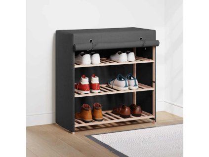 Botník s potahem šedý 79 x 40 x 80 cm textil 248195