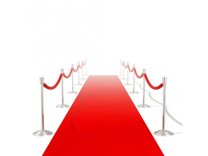 Červený koberec 1 x 5 m, extra těžký 400 g/m2