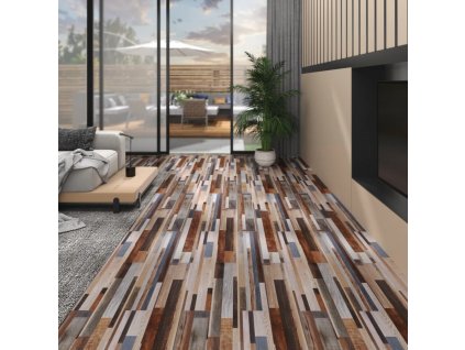 Nesamolepicí PVC podlahová prkna 5,26 m² 2 mm vícebarevná
