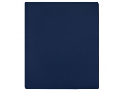 Jersey prostěradlo námořnická modř 140x200 cm bavlna