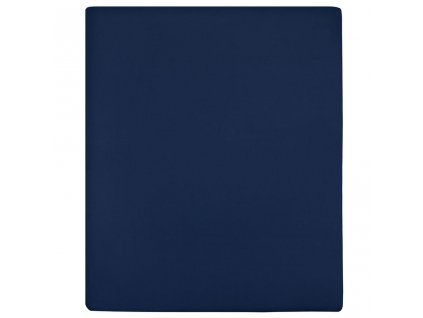 Jersey prostěradla 2 ks námořnická modř 160x200 cm bavlna