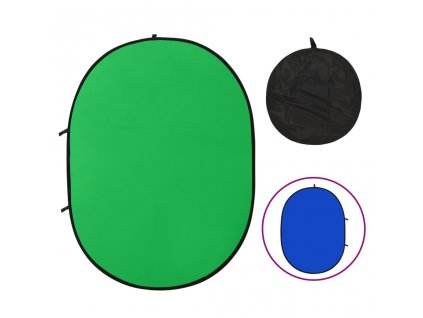 Oválné fotopozadí 2 v 1 zelené a modré 200 x 150 cm
