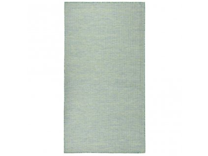 Venkovní hladce tkaný koberec 140x200 cm tyrkysová