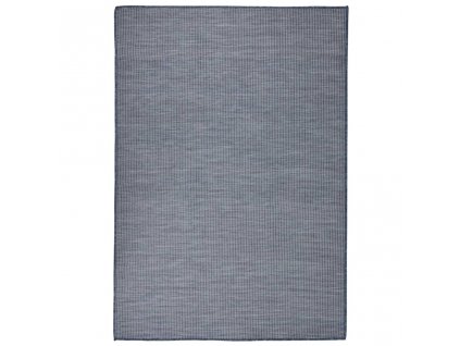 Venkovní hladce tkaný koberec 140x200 cm modrá