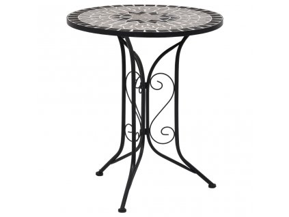 Mozaikový bistro stolek šedý 61 cm keramika