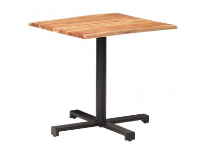 Bistro stolek s živou hranou 80 x 80 x 75 cm masivní akácie