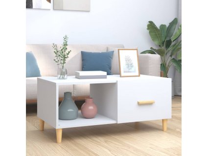 Konferenční stolek bílý 89,5 x 50 x 40 cm kompozitní dřevo