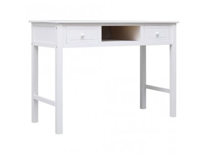 Psací stůl bílý 108 x 45 x 76 cm masivní pavlovnie 338537