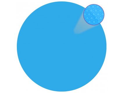 Plovoucí kulatý solární PE kryt na bazén 455 cm modrý