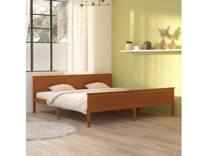Rám postele medově hnědý masivní borovice 200 x 200 cm 322194