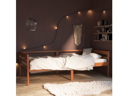 Rám postele medově hnědý masivní borovice 90 x 200 cm 322053