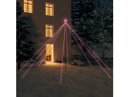 Vánoční světelný strom dovnitř i ven 800 LED barevný 5 m