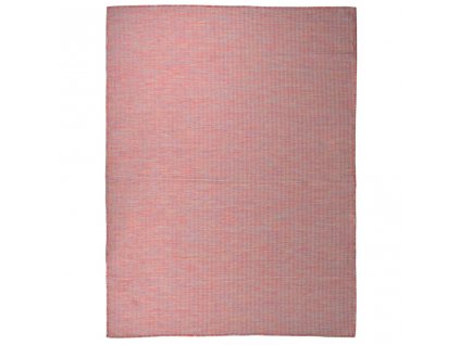 Venkovní hladce tkaný koberec 120x170 cm červená