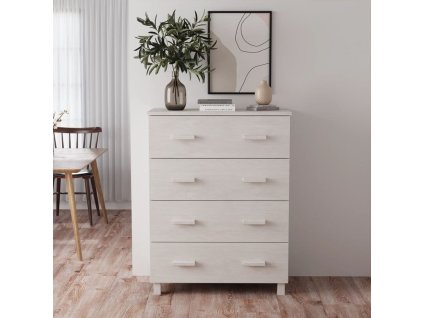 Příborník HAMAR bílý 79 x 40 x 103,5 cm masivní borovice 340425