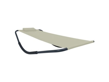 Zahradní lehátko krémové 200 x 90 cm ocel 48083