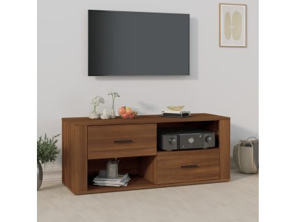 TV skříňka hnědý dub 100 x 35 x 40 cm kompozitní dřevo 823106