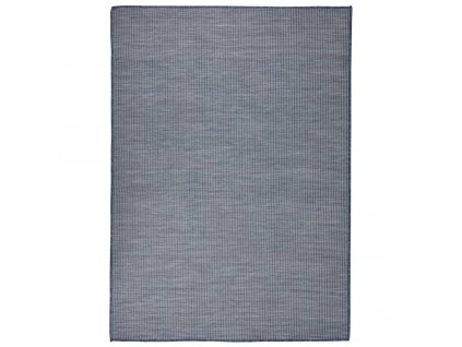Venkovní hladce tkaný koberec 200x280 cm modrá