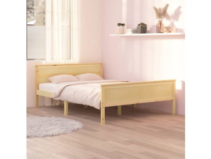 Rám postele masivní dřevo borovice 140 x 200 cm 322177