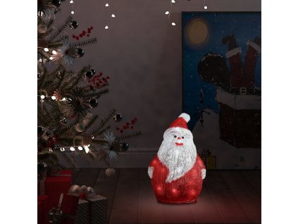 Vánoční akrylový Santa s LED vnitřní i venkovní 28 cm