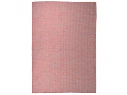 Venkovní hladce tkaný koberec 160x230 cm červená
