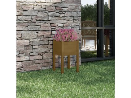 Zahradní truhlík medově hnědý 40 x 40 x 70 cm masivní borovice 810795