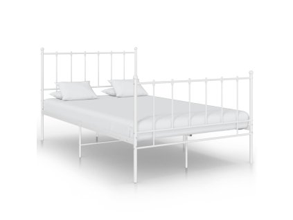 Rám postele bílý kov 120 x 200 cm 324953