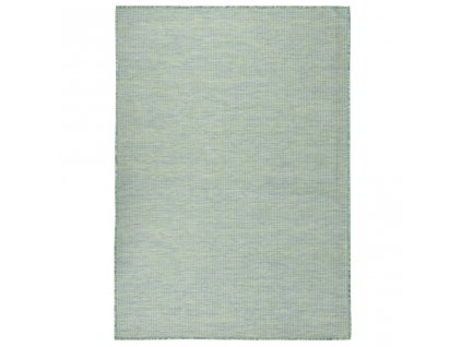 Venkovní hladce tkaný koberec 200x280 cm tyrkysová