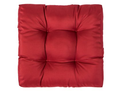 Poduška na palety červená 58 x 58 x 10 cm textil