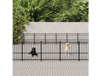 Venkovní psí kotec ocel 59,28 m²