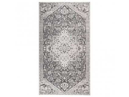 Venkovní koberec hladce tkaný 115 x 170 cm světle šedý