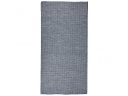 Venkovní hladce tkaný koberec 100x200 cm modrá