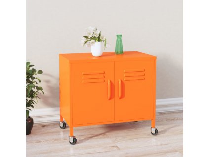 Úložná skříň oranžová 60 x 35 x 56 cm ocel