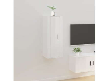 Nástěnná TV skříňka bílá s vysokým leskem 40x34,5x100 cm 816682