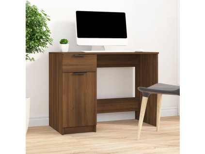 Psací stůl hnědý dub 100 x 50 x 75 cm kompozitní dřevo 817128