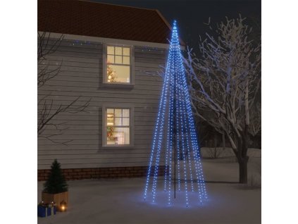 Vánoční strom s hrotem 732 modrých LED diod 500 cm