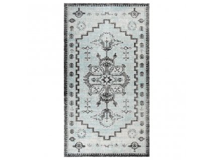 Venkovní koberec hladce tkaný 115 x 170 cm zelenošedý