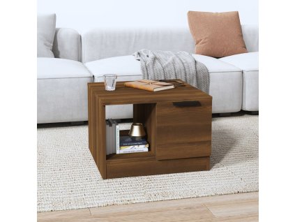 Konferenční stolek hnědý dub 50 x 50 x 36 cm kompozitní dřevo 817077