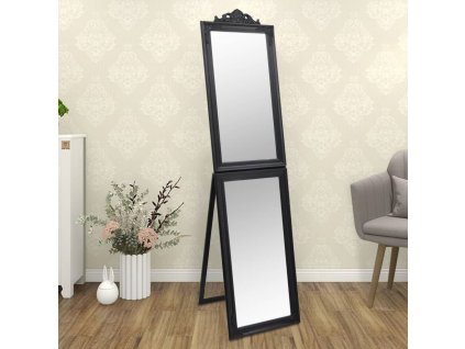 Volně stojící zrcadlo černé 50 x 200 cm