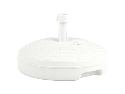 Stojan na slunečník plněný vodou/pískem 20 l bílý plast ratan 48769