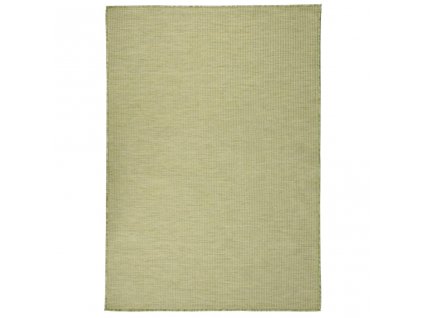 Venkovní hladce tkaný koberec 140x200 cm zelená