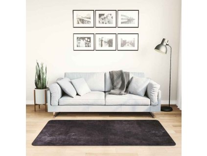 Koberec pratelný 80 x 150 cm antracitový protiskluzový 337952