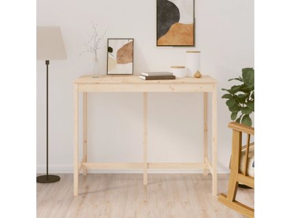 Barový stolek 140 x 80 x 110 cm masivní borové dřevo 822157