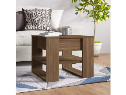 Konferenční stolek hnědý dub 55,5 x 55 x 45 cm kompozitní dřevo 816933