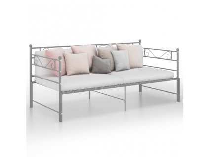 Rám vysouvací postele/pohovky šedý kovový 90 x 200 cm