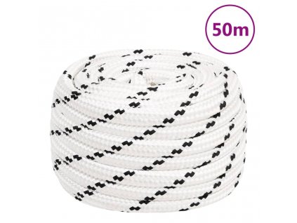 Pracovní lano bílé 18 mm 50 m polyester