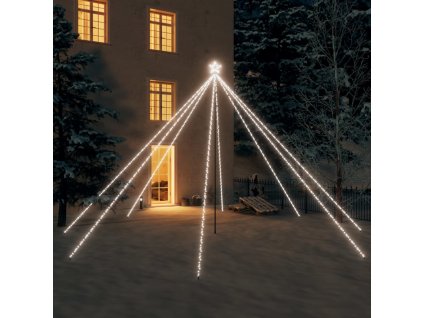 Vánoční světelný strom dovnitř i ven 800 LED studený bílý 5 m