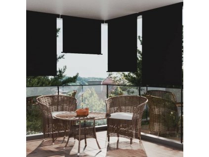 Balkonová zástěna 122 x 250 cm černá